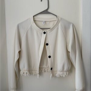 Women's Cream Button-Up Jacket